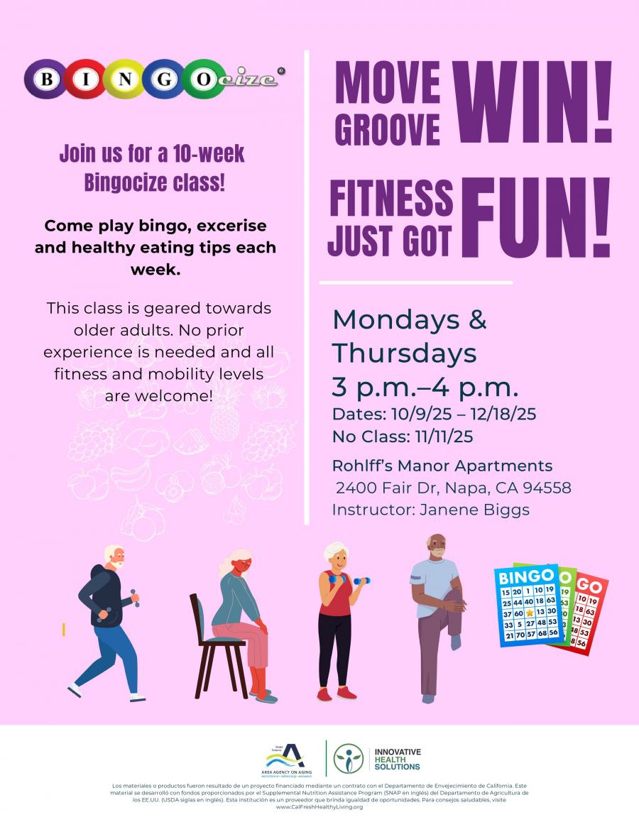 Bingocize at Rohlff's Manor Thursday