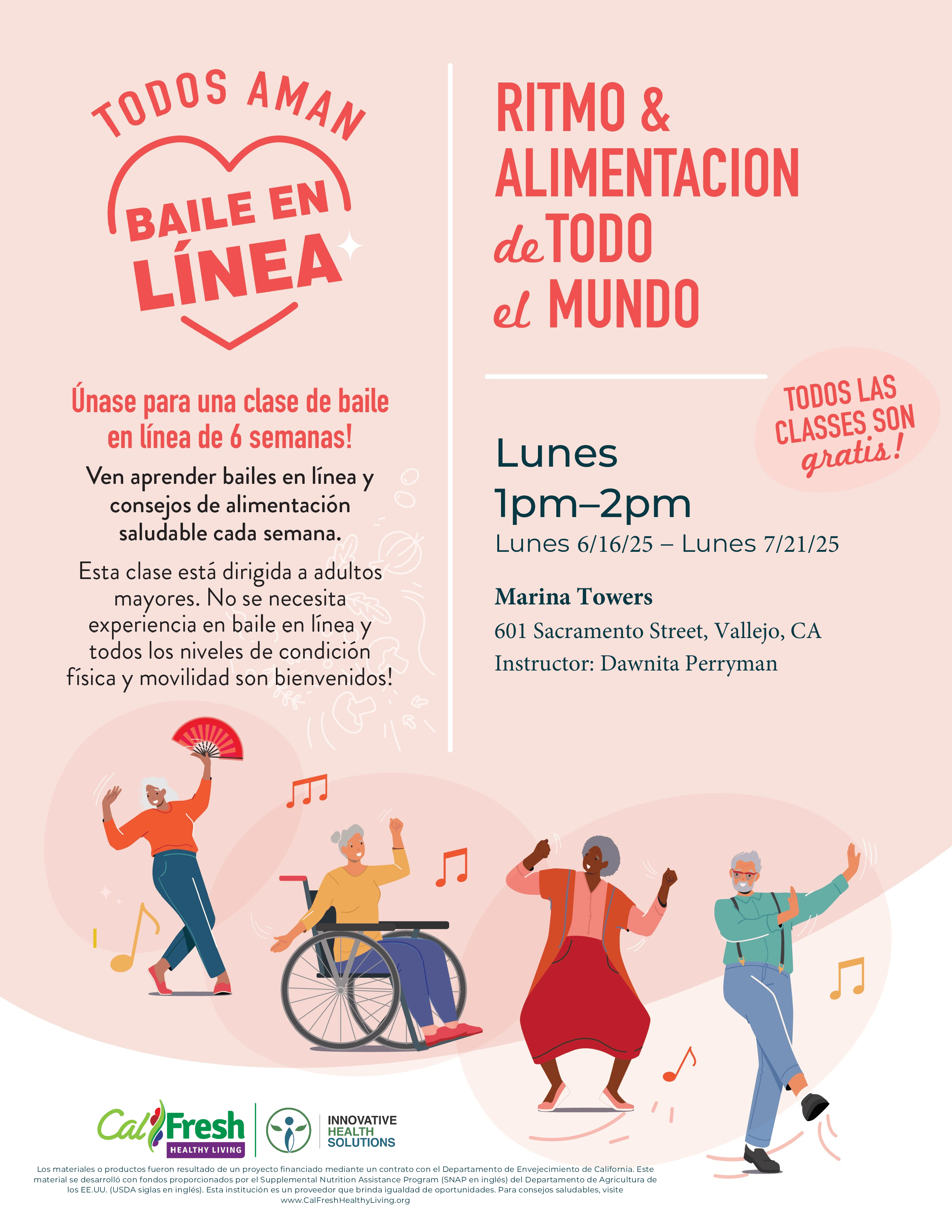 Todos aman las clases de baile en línea en Marina Towers