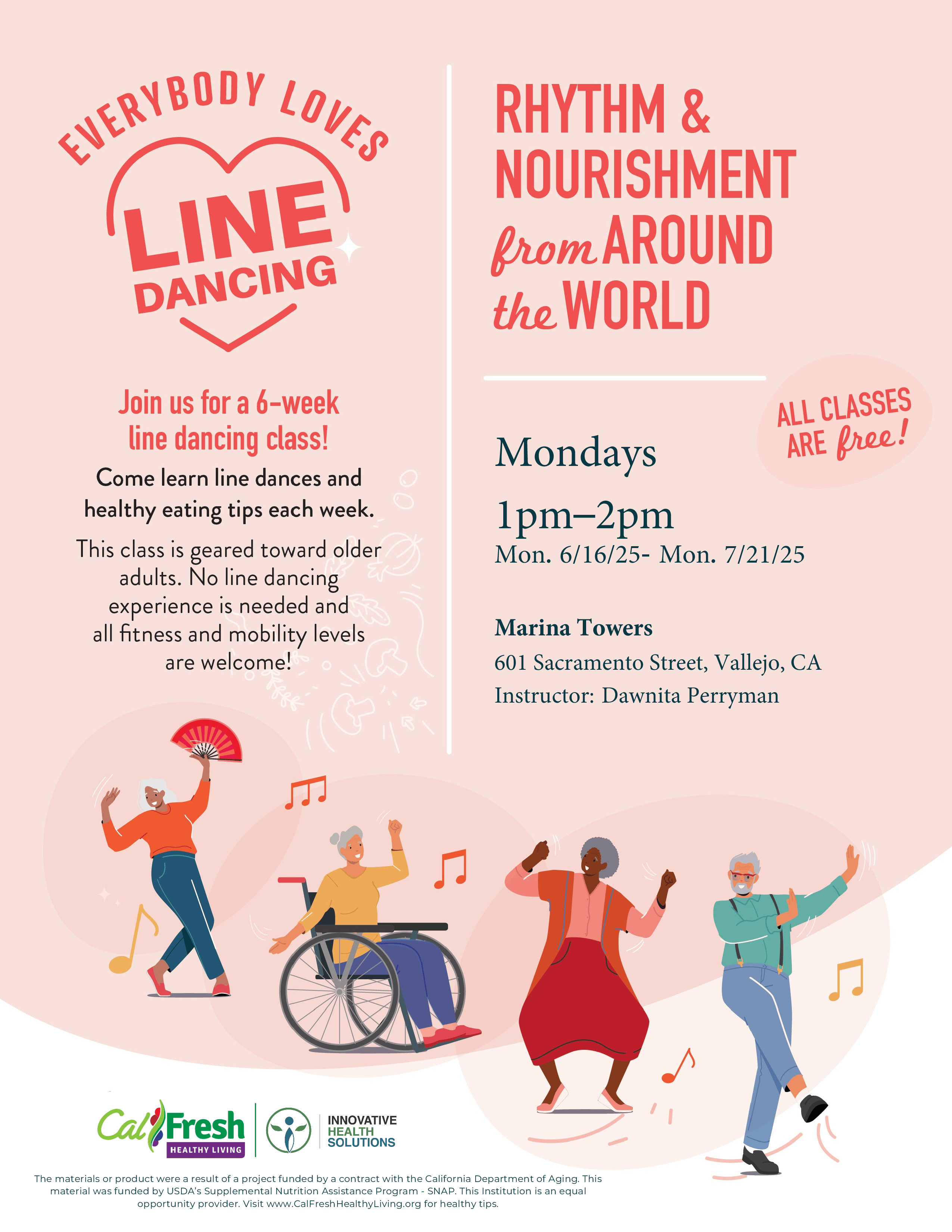 Everybody Loves Line Dancing at Marina Towers