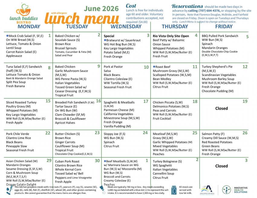 June Menu