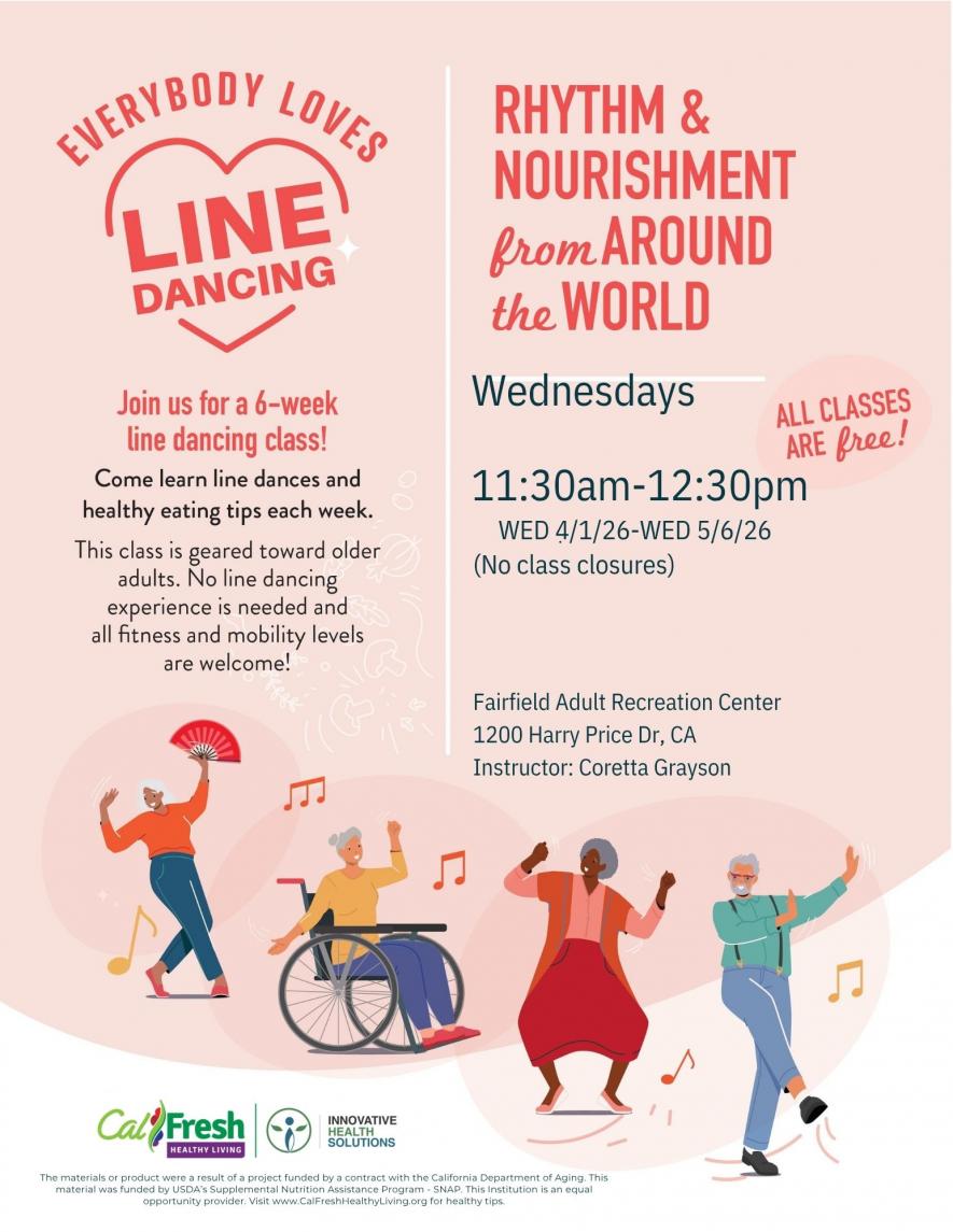 Everybody Loves Line Dancing at Fairfield Adult Rec Center